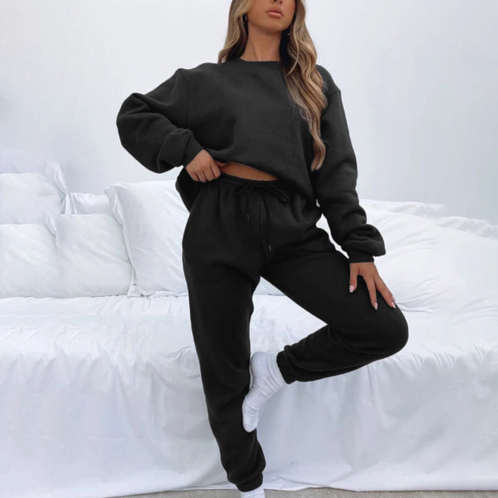 Women's Casual Long Sleeve Sweatshirt Suit