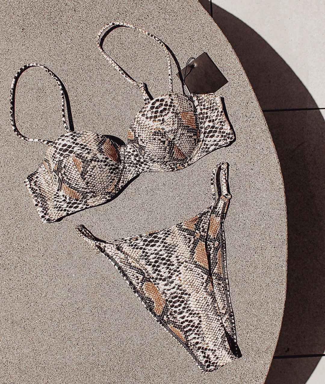 Sexy bikini with snake pattern