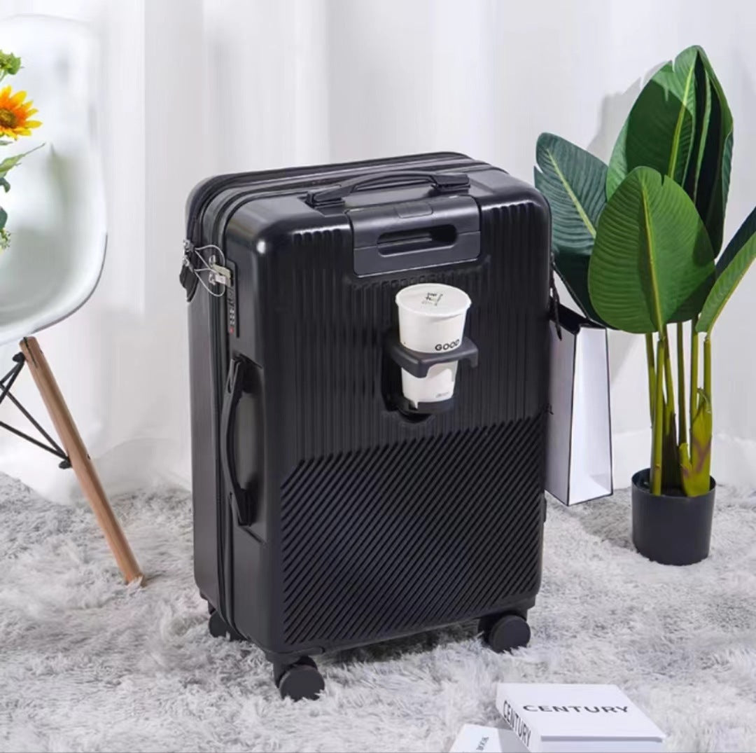 Multifunctional Luggage with cupholder, carry-on luggage