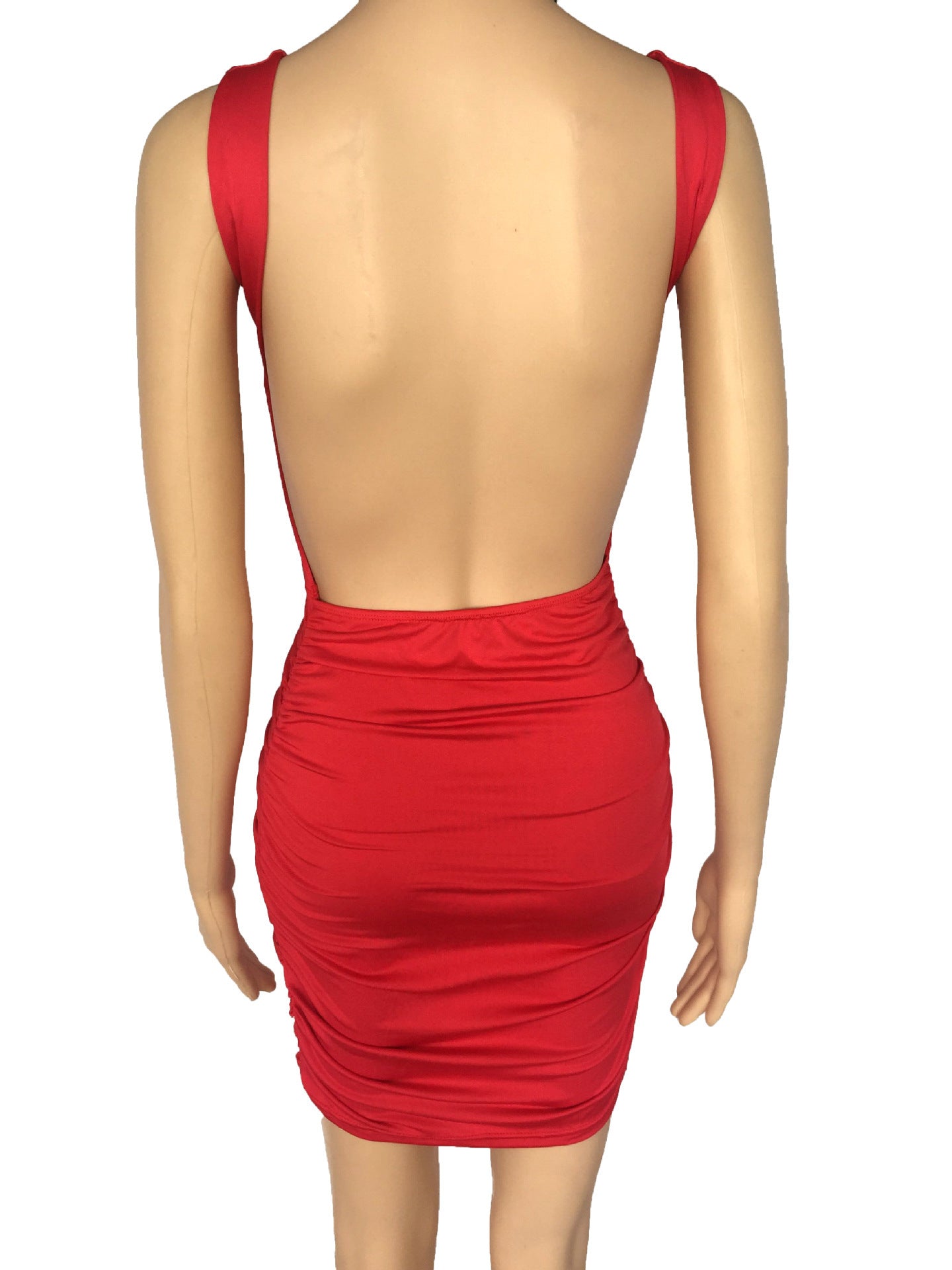 Sexy backless halter dress