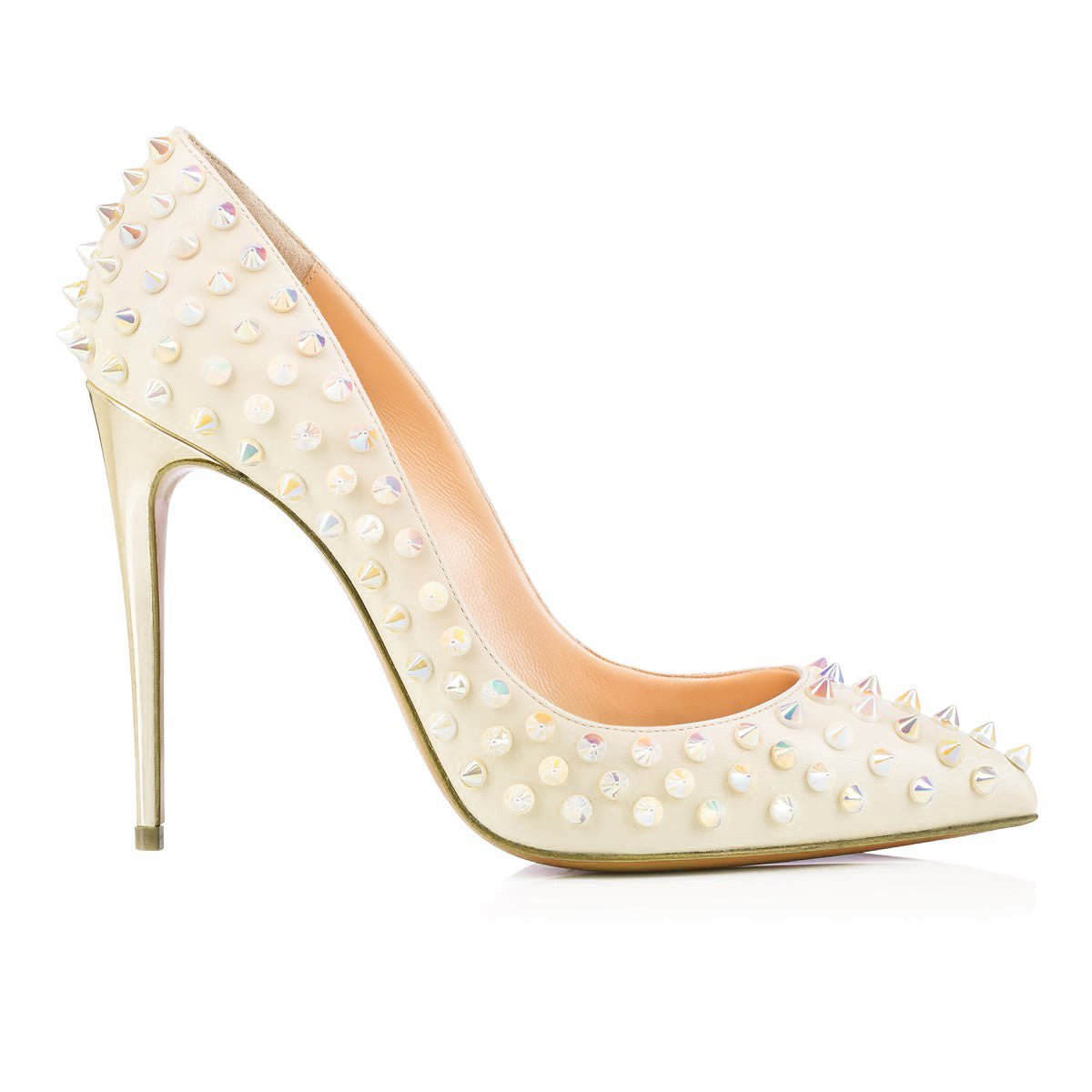 Pointed Rivets A Solid Color High-heeled Shoes