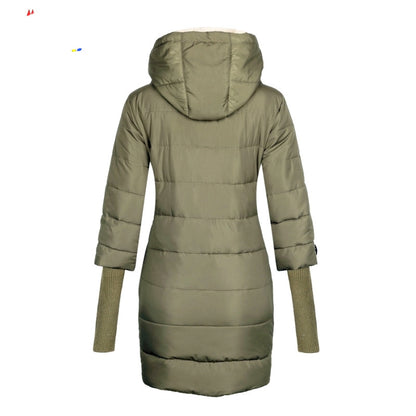 Winter Jacket Women Hooded Cotton Parka Long Coat Plus Size