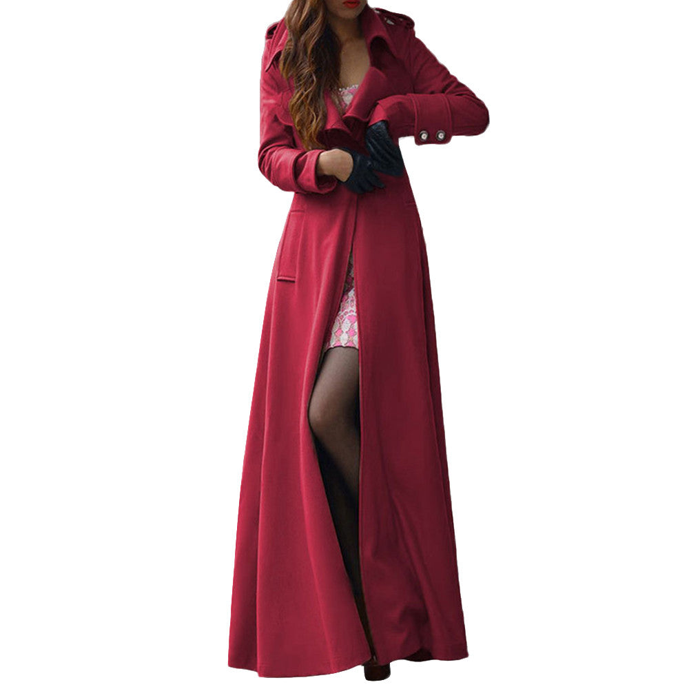 Cashmere coat long coat windbreaker