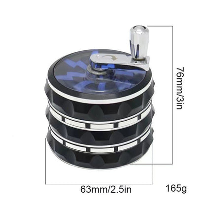 Four-layer Transparent Window Aluminum Alloy Grinder