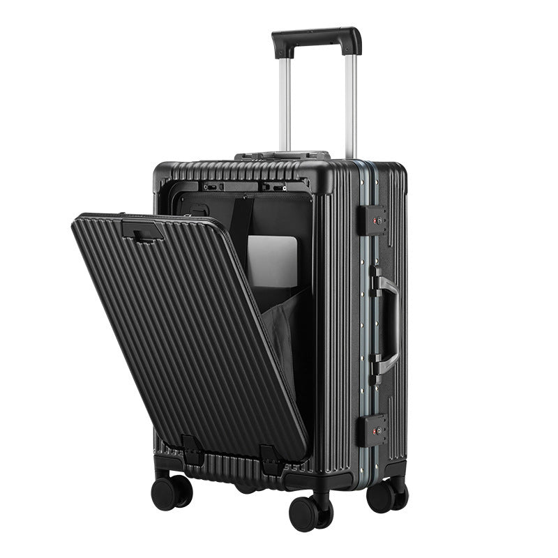 20-inch Multifunctional Front Fastening Aluminum Frame Password Luggage