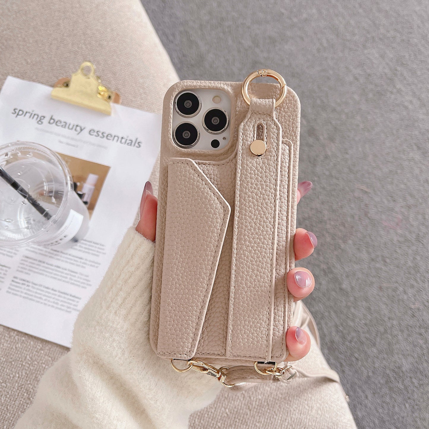 Fashion Simple Back Strap Phone Case Protector