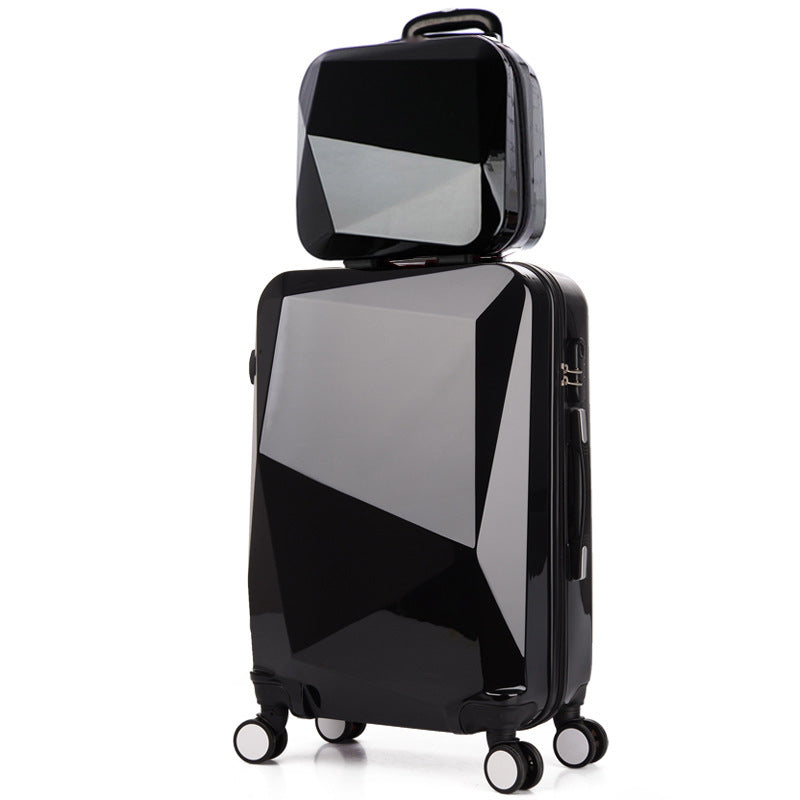 2pc Luggage 20inch with toiletry. Diamond Pattern Swivel Wheels