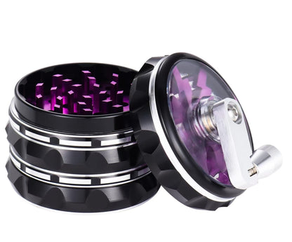 Four-layer Transparent Window Aluminum Alloy Grinder