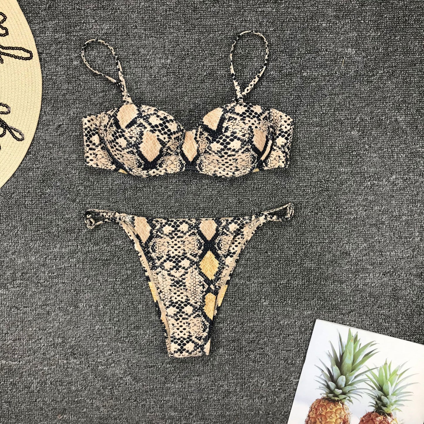 Sexy bikini with snake pattern