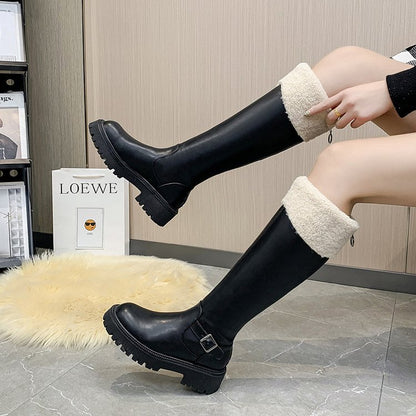 Plus Velvet Was Thin Snow Boots Tall And Thin Boots