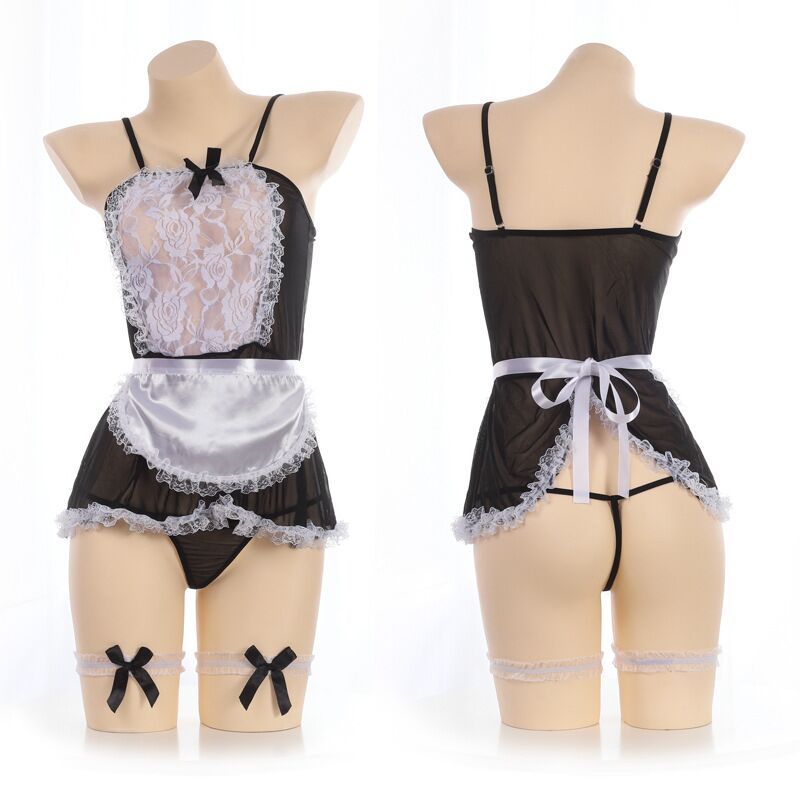 Sexy lingerie sexy uniform lace maid seduces women