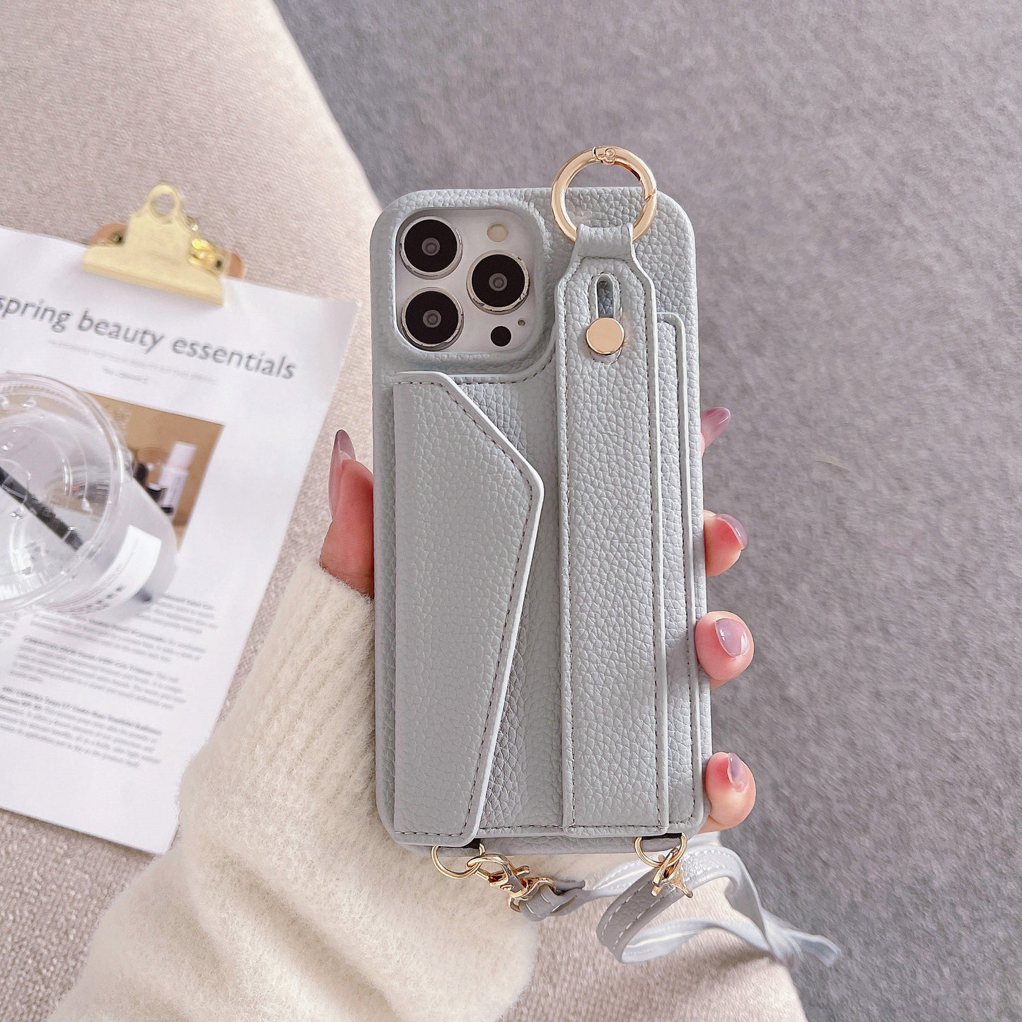 Fashion Simple Back Strap Phone Case Protector