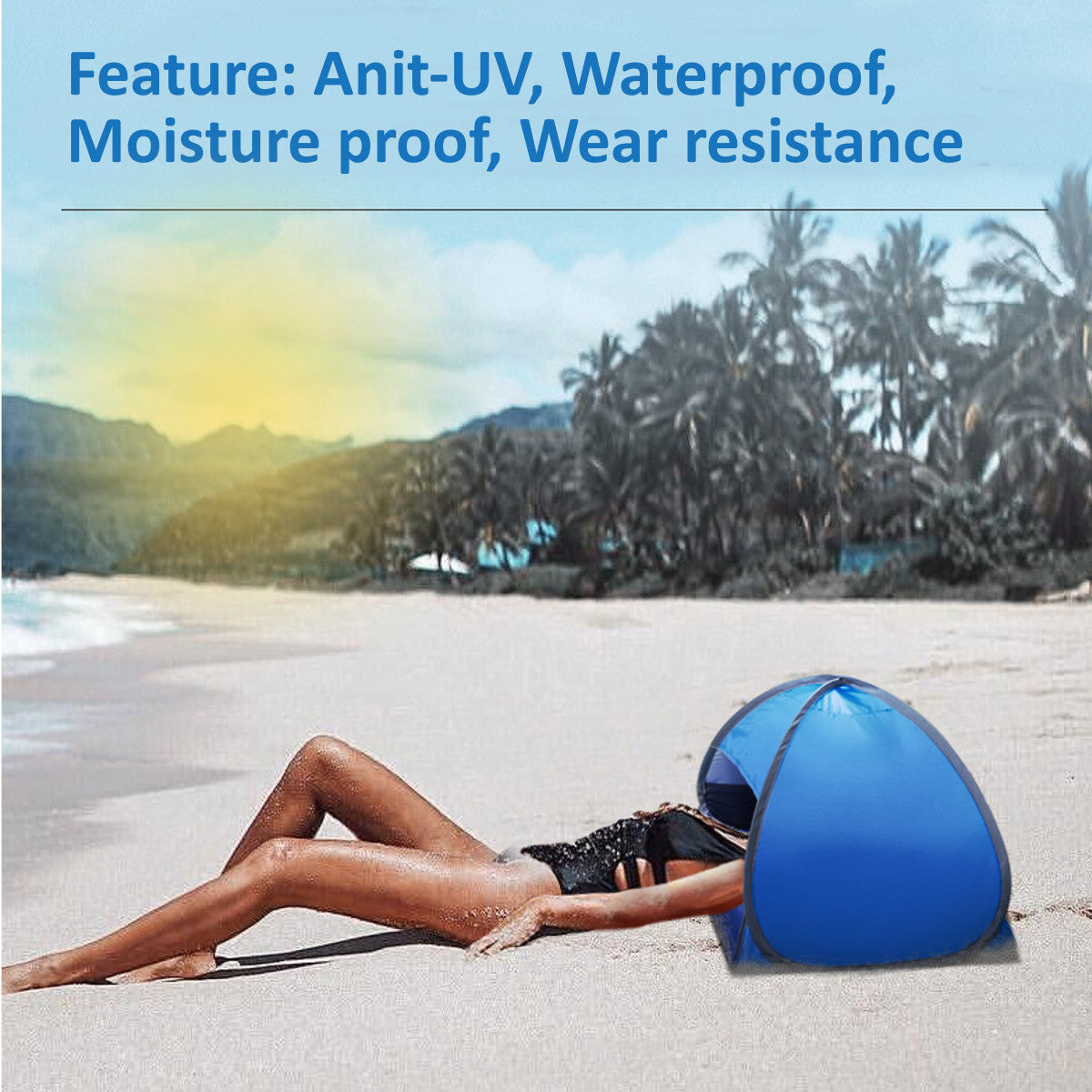 Fully automatic beach shade tent