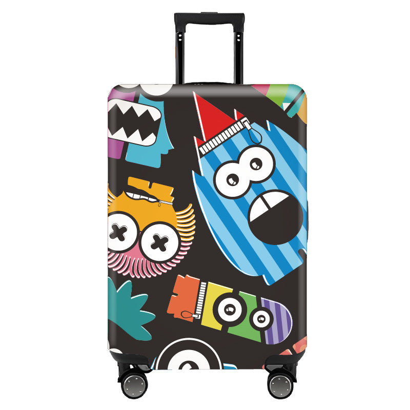 Trendy Unique Suitcase Suite Elastic Case Cover Luggage Protective Cover Travel Trolley Case Dust Cover