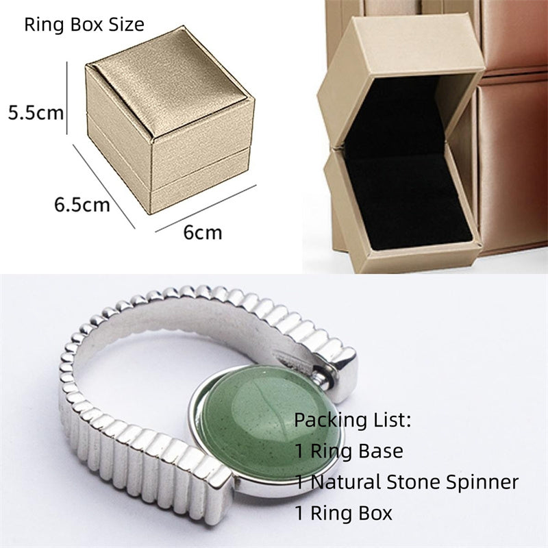 Luxury jewelry with Natural Stone Ring Spinners.