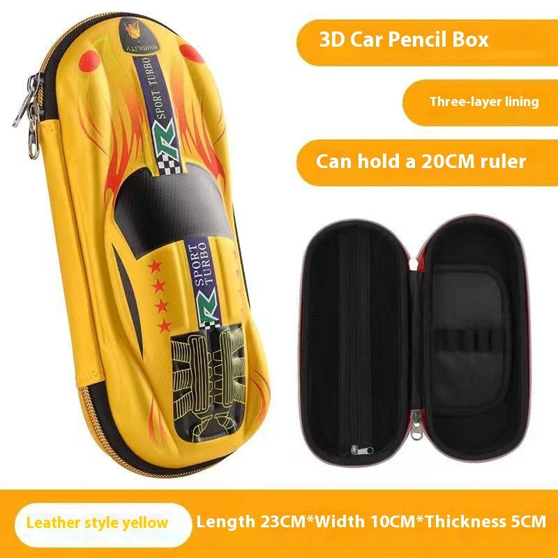 3D Leather Stationery Box Pencil Case
