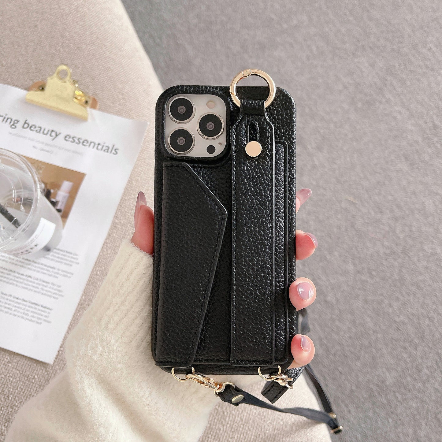 Fashion Simple Back Strap Phone Case Protector