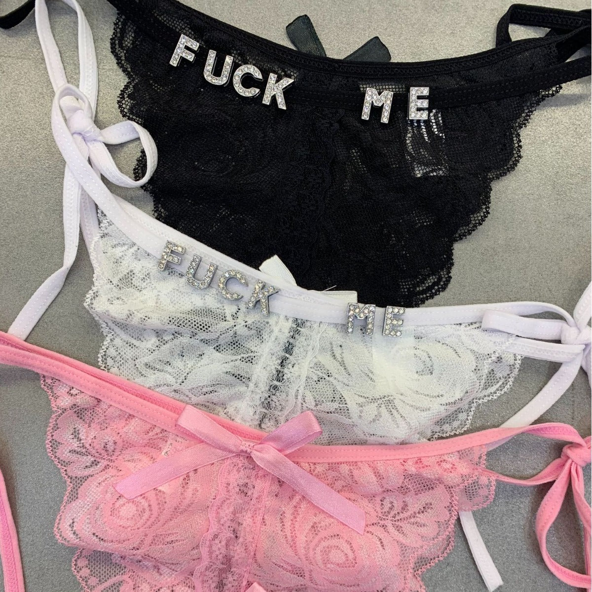 Women's Fashion Strappy Monogrammed Panties