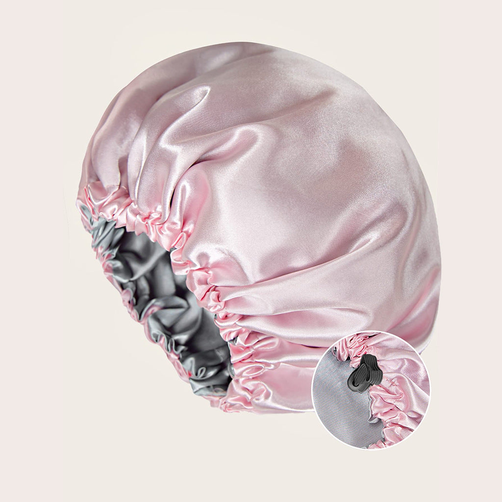 New Women's Fashion Double-layer Satin Sleeping Hat