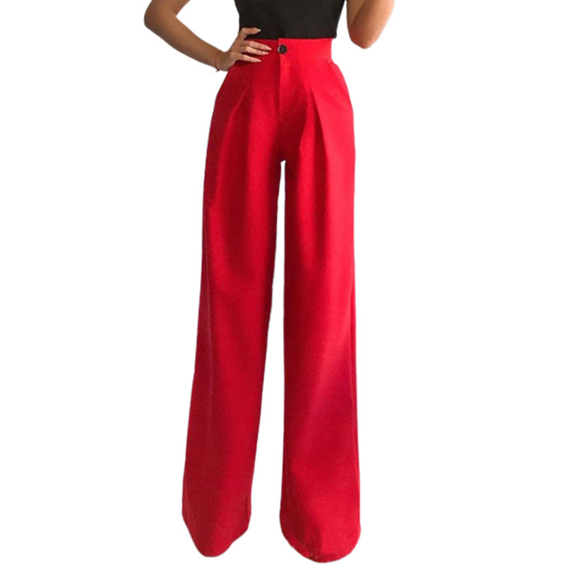 Autumn And Winter Solid Color Casual Straight-leg Suit Pants