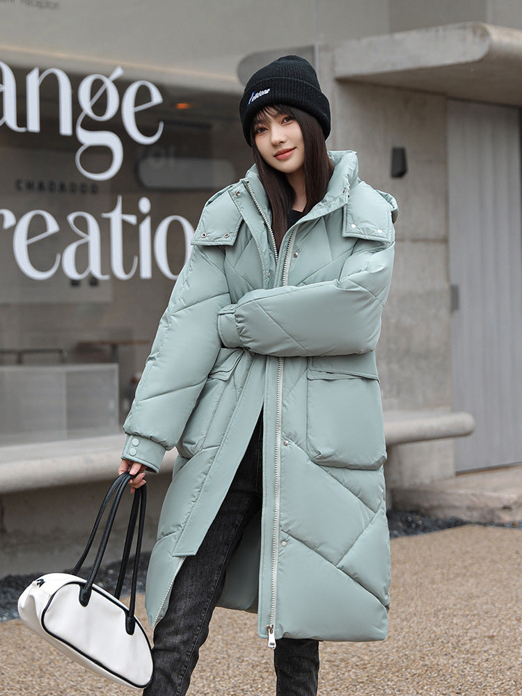 Winter New Down Cotton Jacket Women's Mid-length Thickened