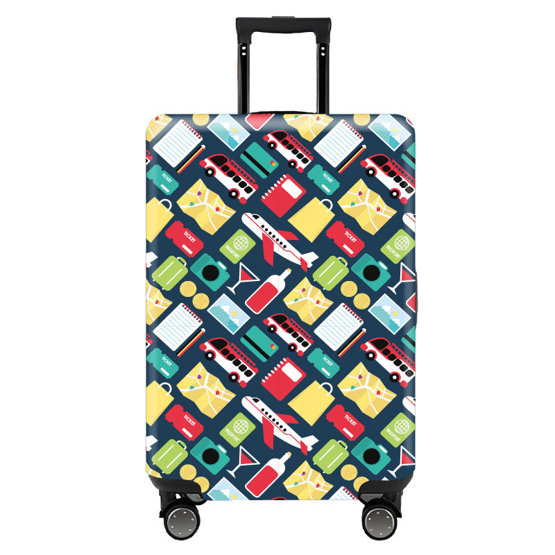 Trendy Unique Suitcase Suite Elastic Case Cover Luggage Protective Cover Travel Trolley Case Dust Cover