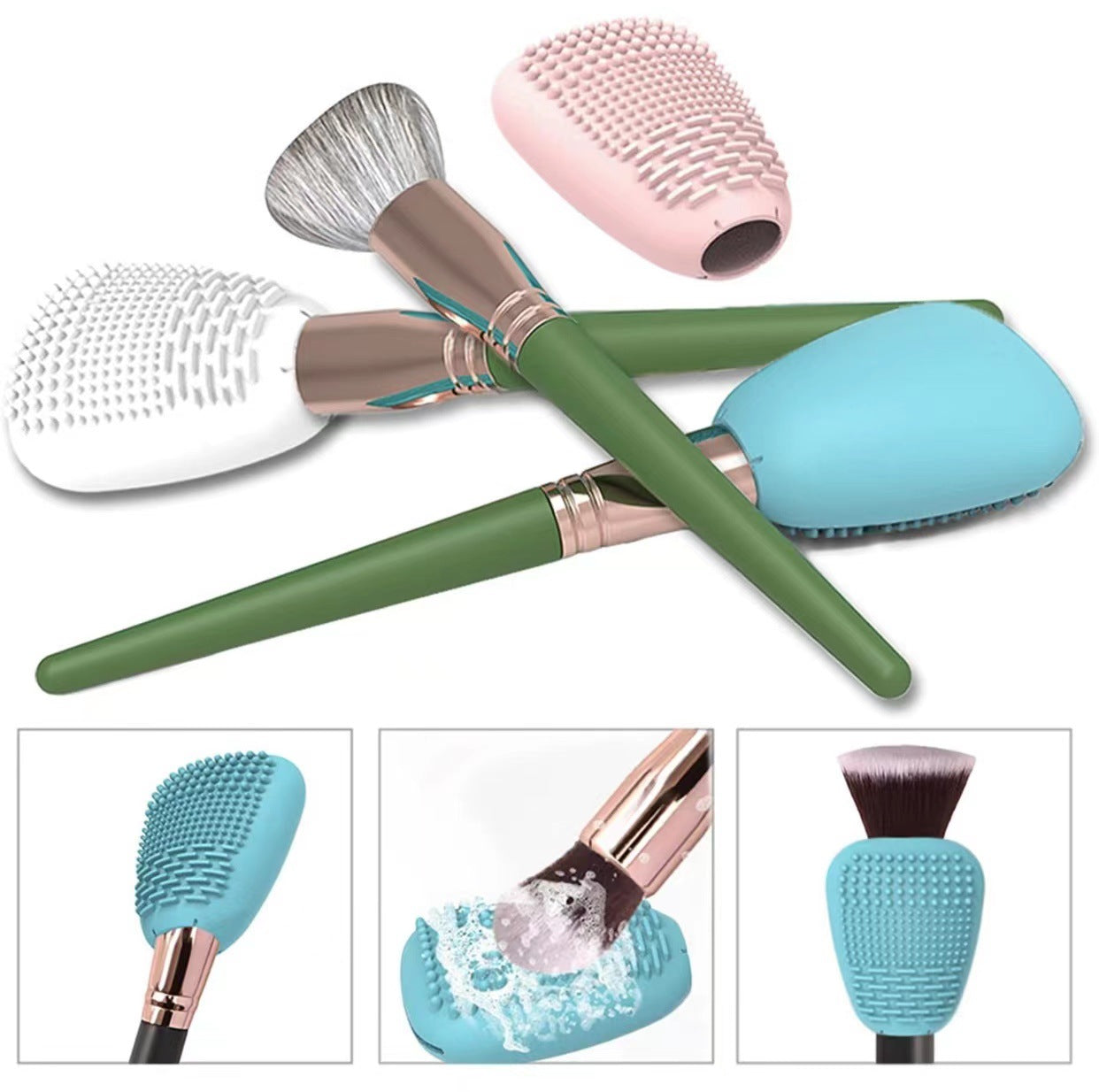 Makeup Brush Holder Cover Silicone Makeup Brush Protector Makeup Brush Travel Storage Case Protect Brush Bristles Soft Neat