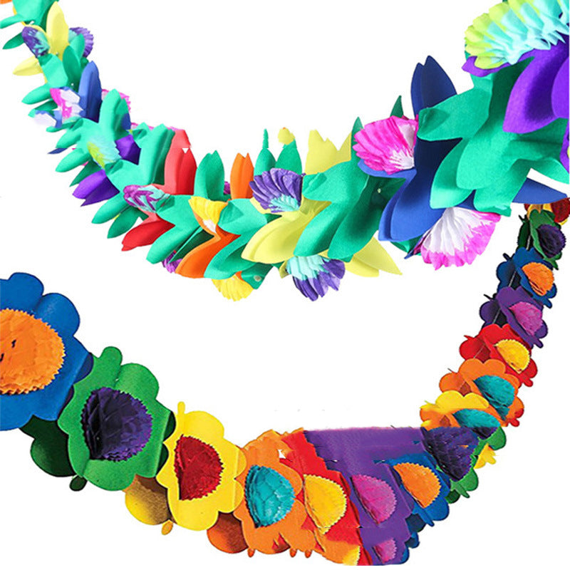 Hawaiian Party Paper Garland New Three-dimensional Garland