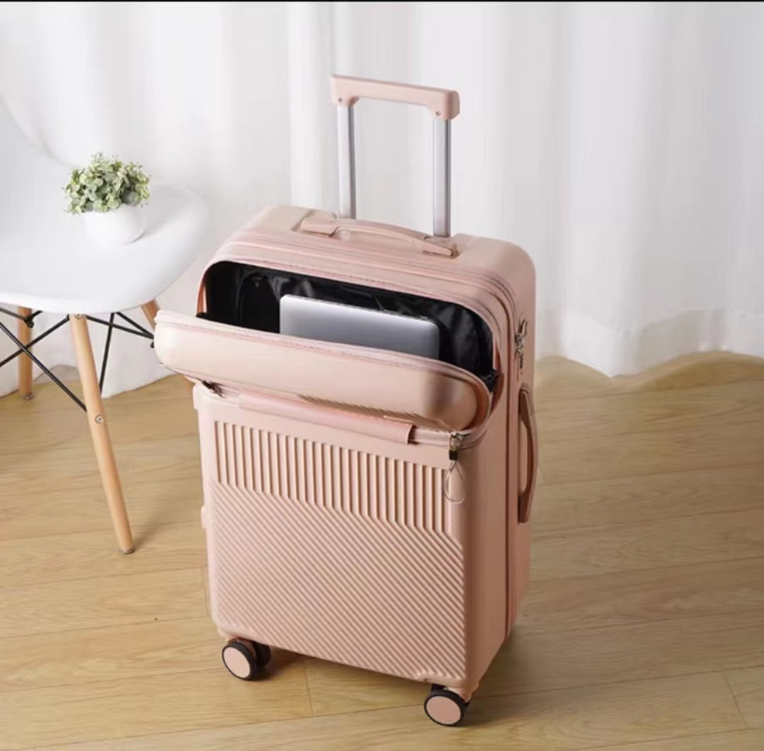 Multifunctional Luggage with cupholder, carry-on luggage