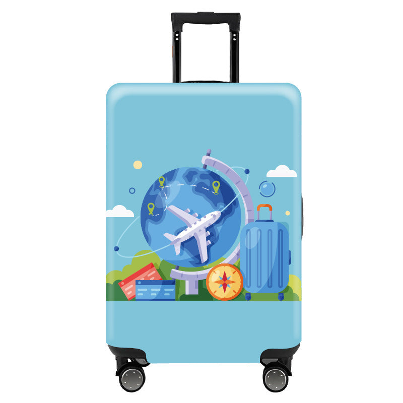 Trendy Unique Suitcase Suite Elastic Case Cover Luggage Protective Cover Travel Trolley Case Dust Cover