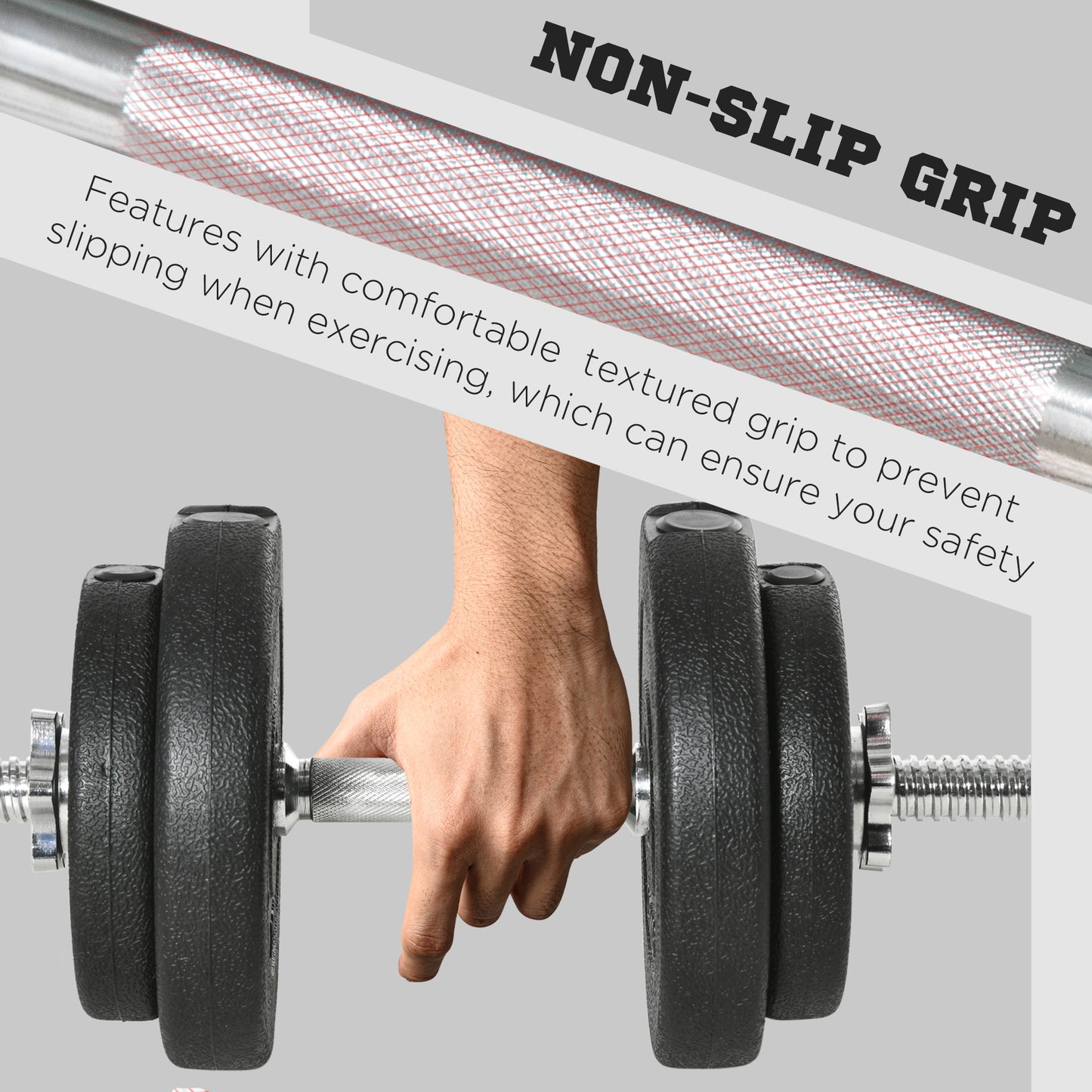 20KG Adjustable Weights Dumbbells Set, Dumbbell Hand Weights For Home Office Gym Body Fitness Lifting Training, Black