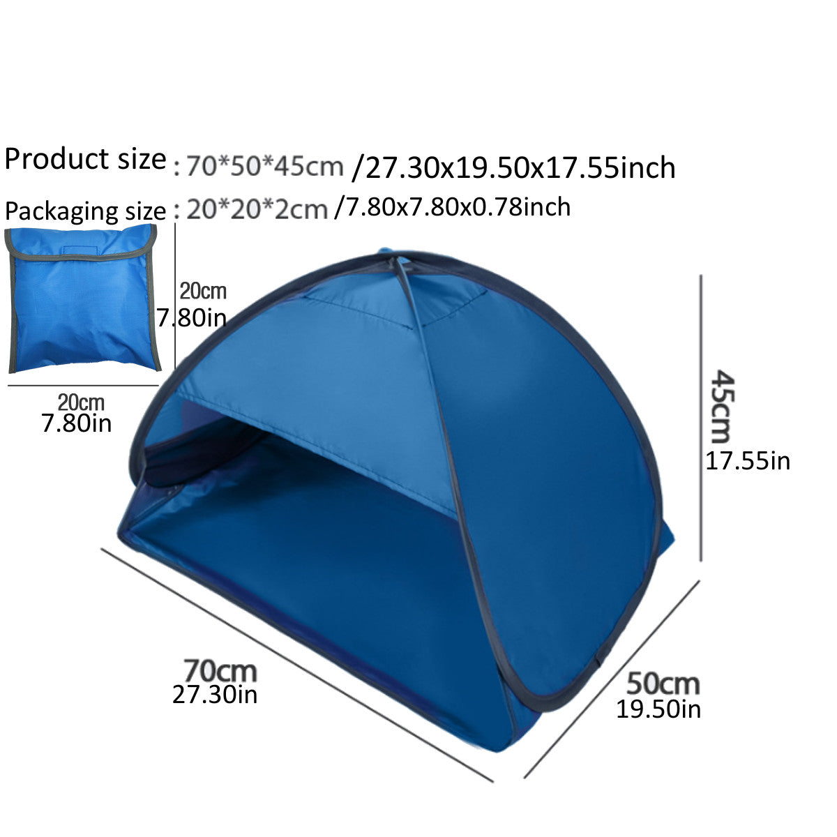 Fully automatic beach shade tent