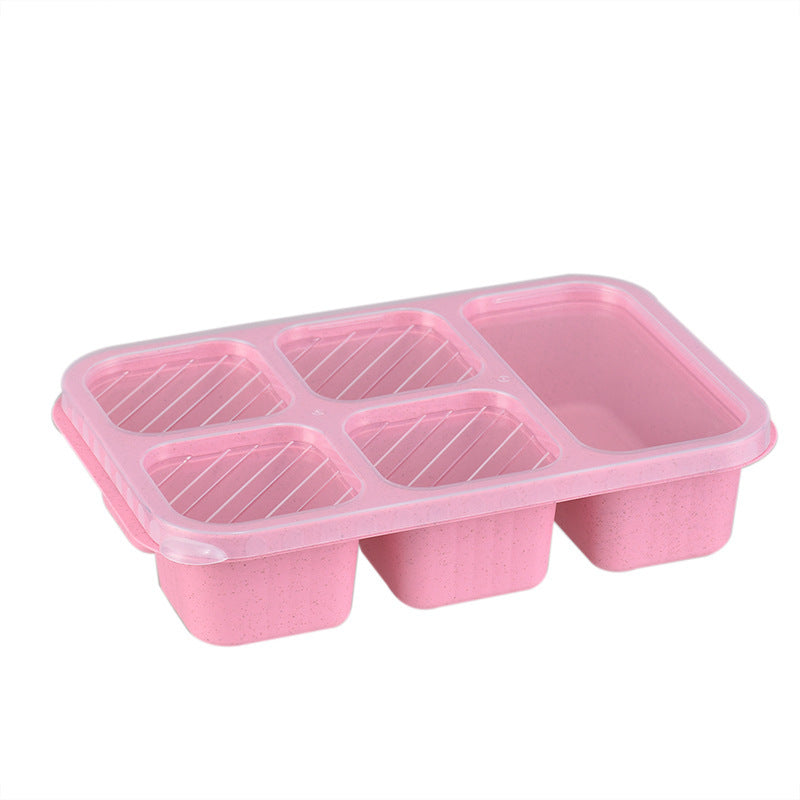 Wheat Straw Lunch Box Five-grid Lunch Box With Lid