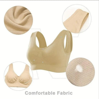 3-Pack Sports Bras For Women, Padded Strappy Racerback Push Up Open Back Medium Support Sports Yoga