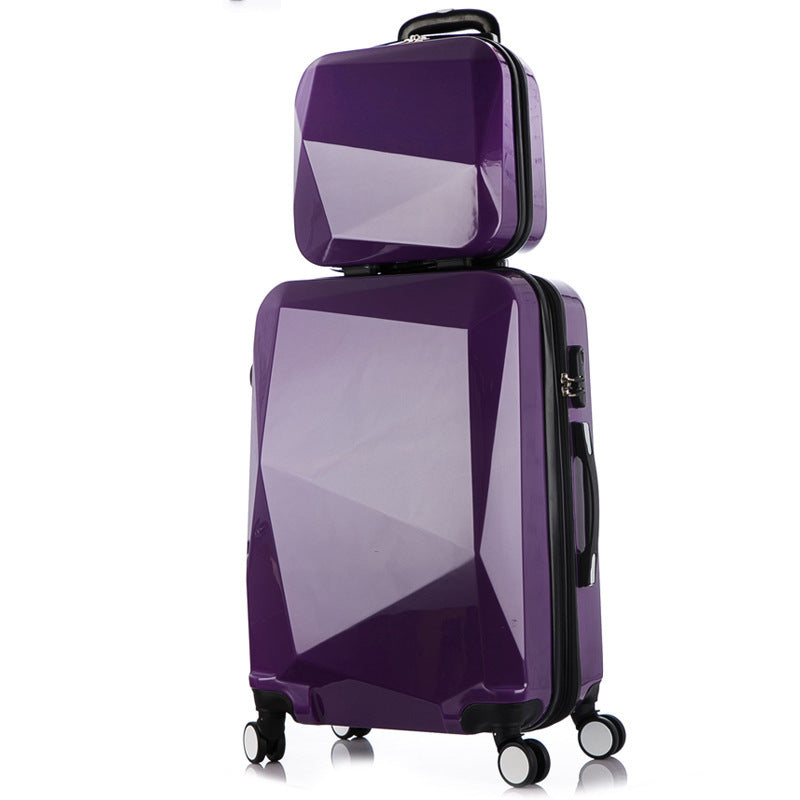 2pc Luggage 20inch with toiletry. Diamond Pattern Swivel Wheels