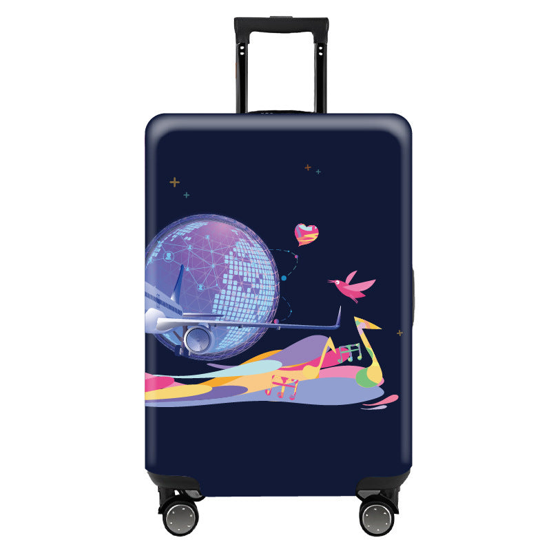 Trendy Unique Suitcase Suite Elastic Case Cover Luggage Protective Cover Travel Trolley Case Dust Cover