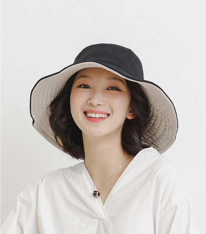 Sunscreen cover face double-sided sun hat