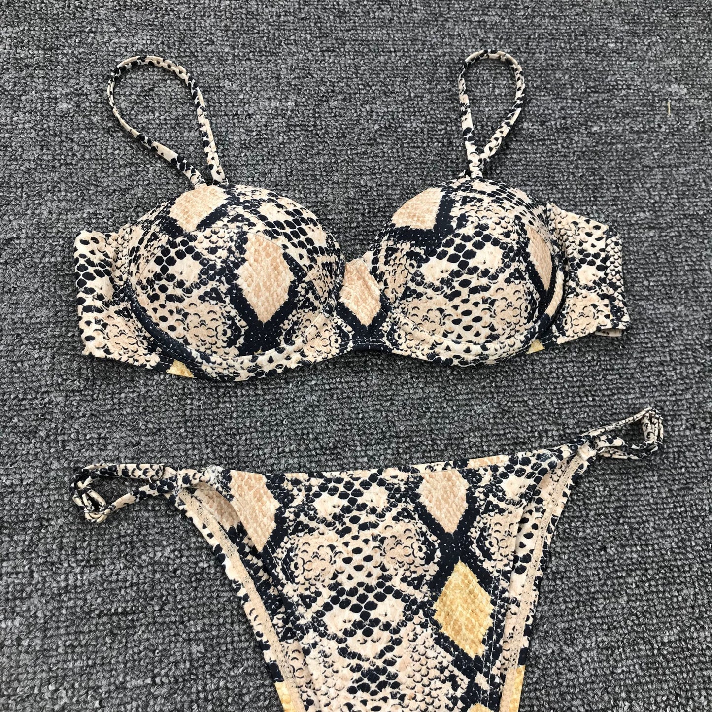 Sexy bikini with snake pattern