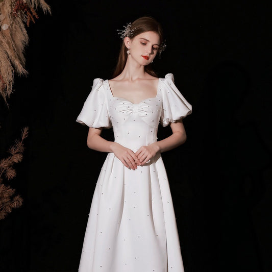 Engagement Dress White Dress With License