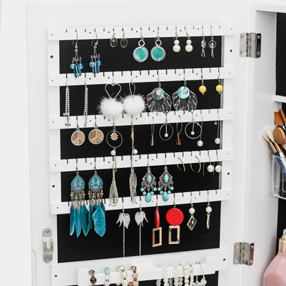 Full Mirror Wall Hanging, 4 Layers Of Storage, 3 Storage Boxes, Wooden Stickers