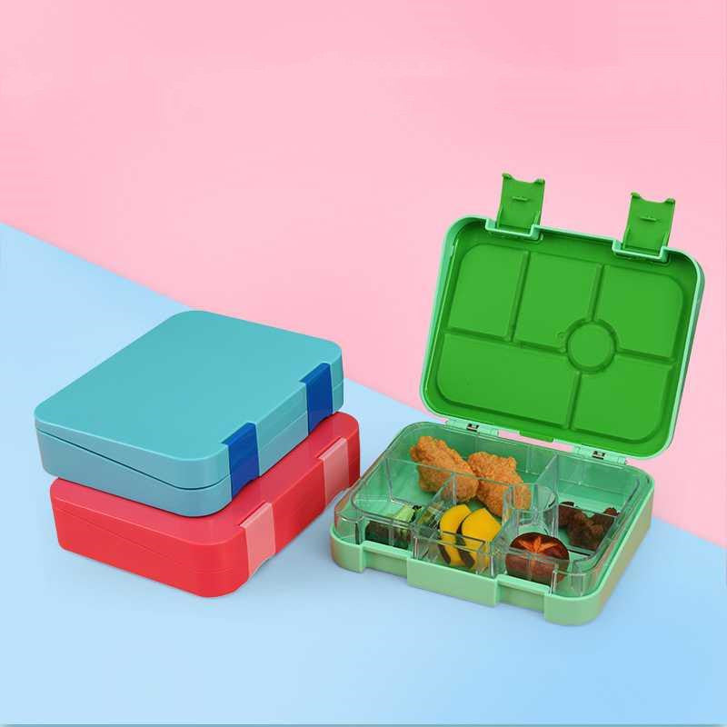 Cute Portable Double Button Lunch Box