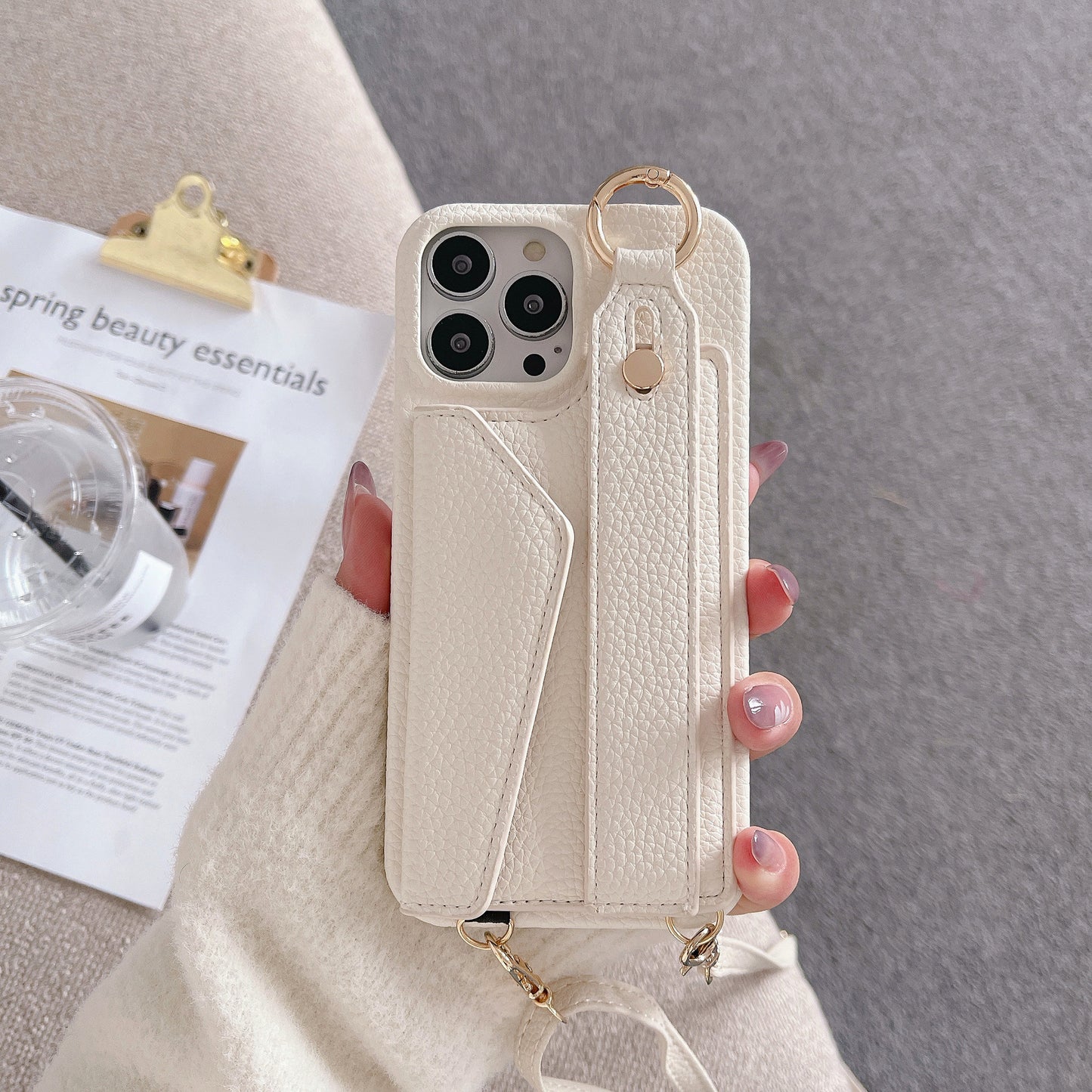 Fashion Simple Back Strap Phone Case Protector