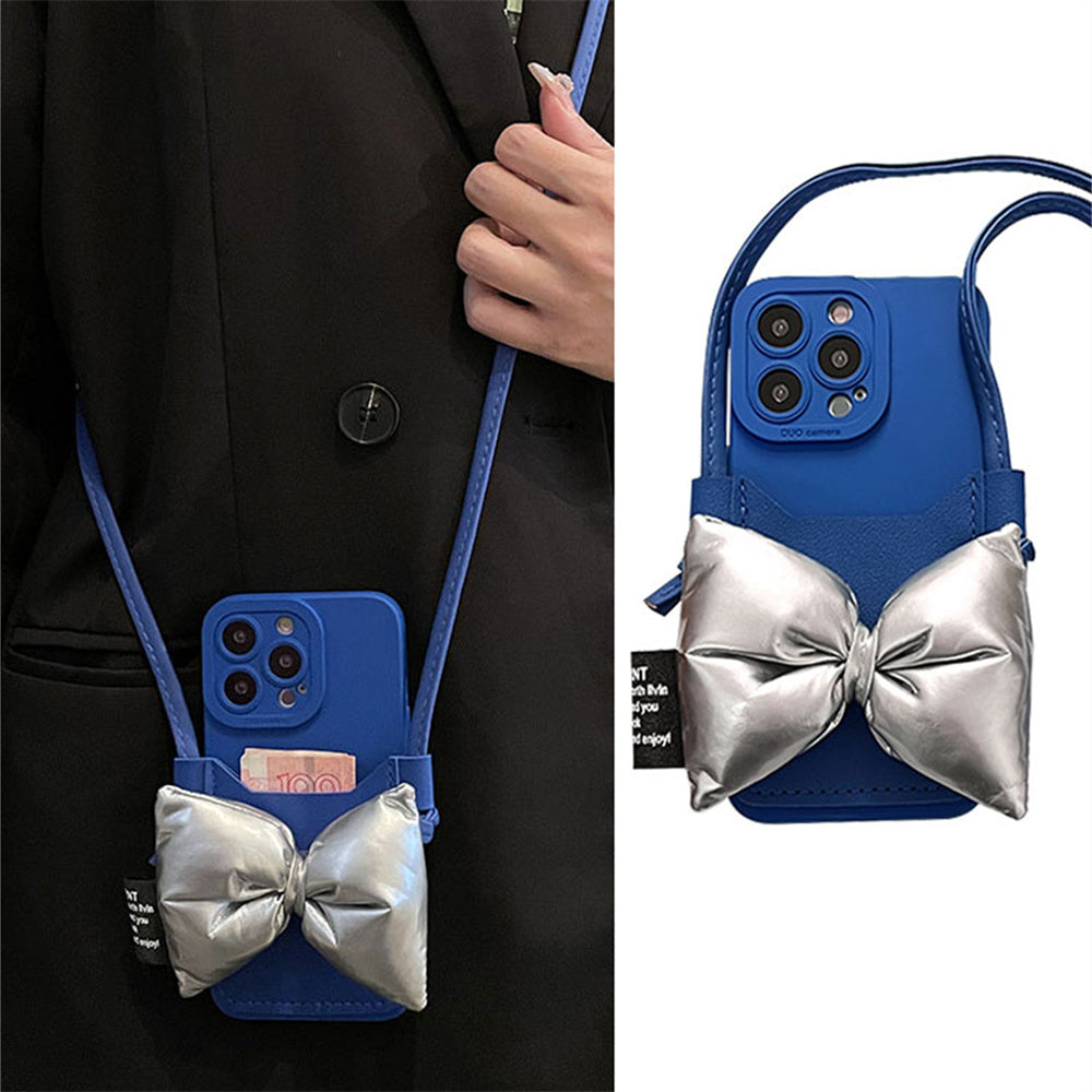 Premium Electroplating Bow Crossbody Card Holder For 13 Case