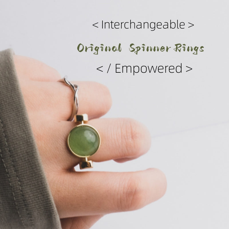 Luxury jewelry with Natural Stone Ring Spinners.