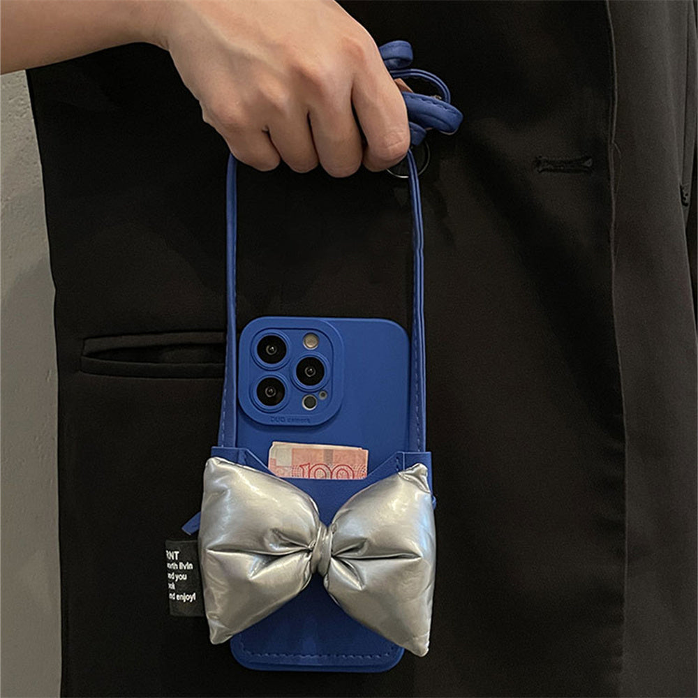 Premium Electroplating Bow Crossbody Card Holder For 13 Case