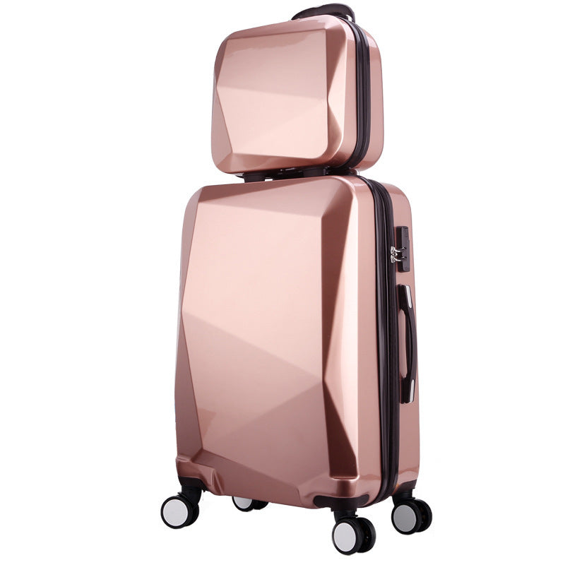 2pc Luggage 20inch with toiletry. Diamond Pattern Swivel Wheels