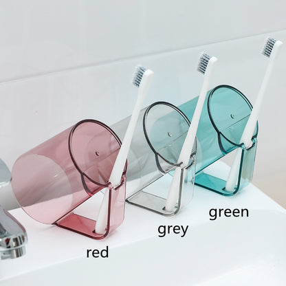 Simple Household Upside-down Toothbrush Mouthwash With Handle Brushing Cup