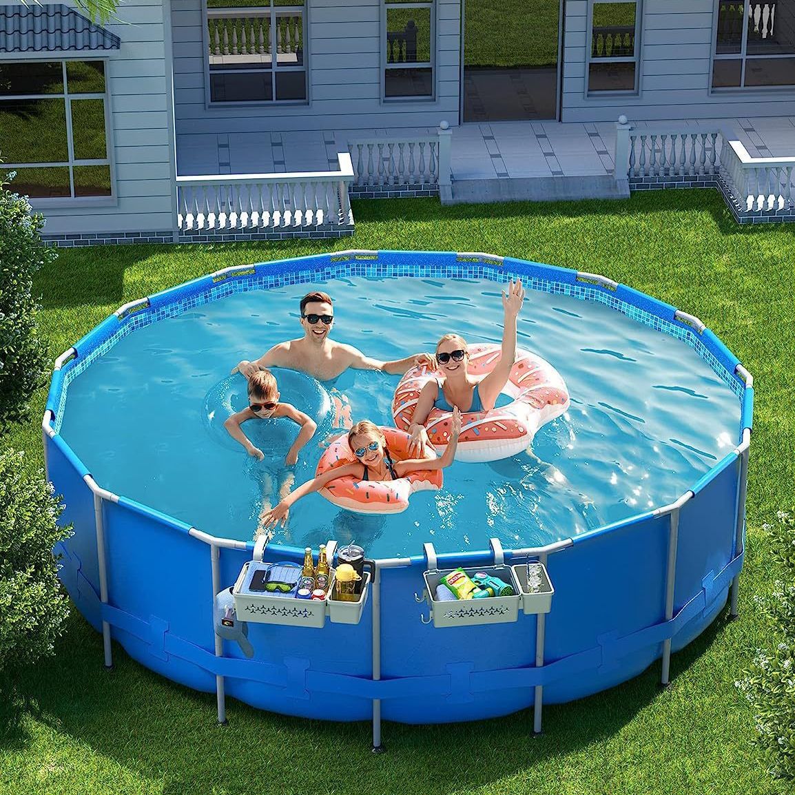 Pool Storage Basket Pool Side Drinks Beer Storage Rack