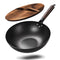 Wok with wood lid