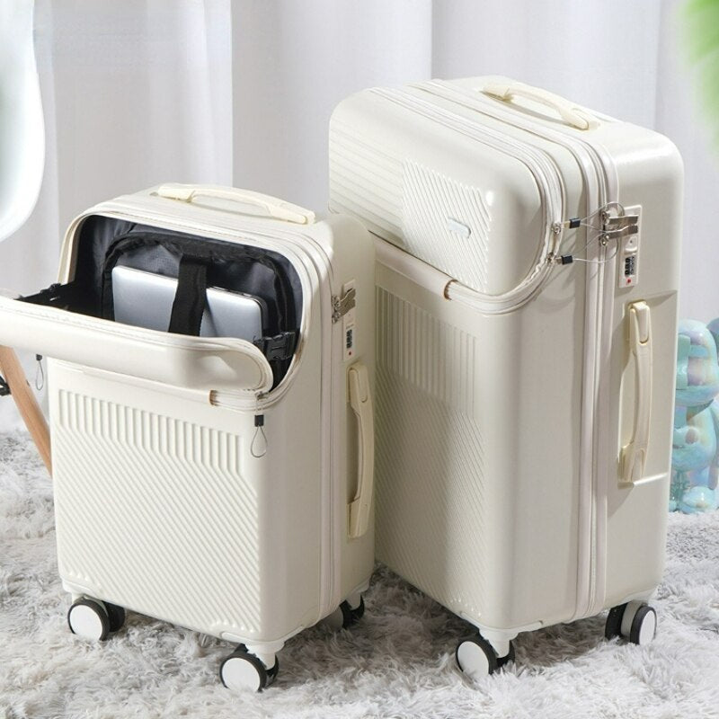 Travel suitcases with Wheel rolling luggage case with Cup holder.